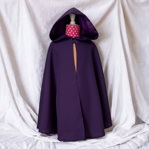 Sorcerer's cape, magician's cape, ideal Halloween, Christmas gift, carnival, purple image 1