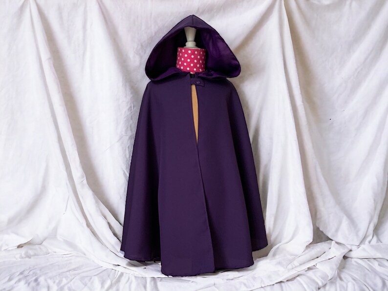 Sorcerer's cape, magician's cape, ideal Halloween, Christmas gift, carnival, purple image 1