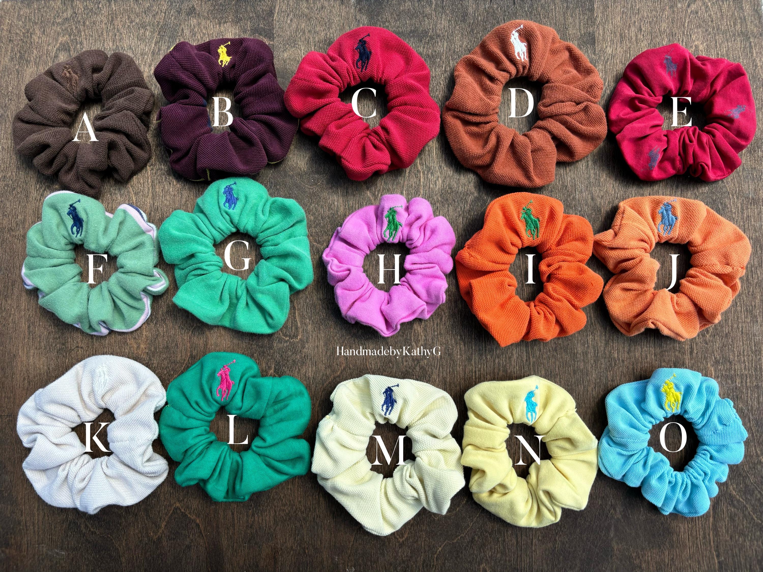 ラルフローレンのシュシュ、アップサイクル、本物、ポロ、ギフト