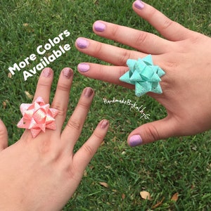 Christmas bow rings, pick 2, ribbon, Christmas party, red, green, blue, velvet, present, bow rings,ugly sweater party, glitter, Disney