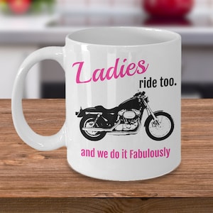 Lady Biker Ladies Ride Too & We Do It Fabulously Fun Tee Lady Biker Ladies Ride Too & We Do It Fabulously Fun Tee