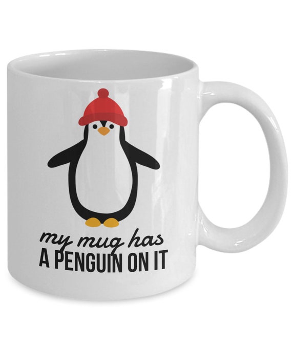 Penguin Mug Penguin Gift Penguin Chillin Like A Penguin Coffee Mug Penguin Coffee Mug Penguin Cup Penguins Cute Penguin Mug, Ceramic Novelty Coffee