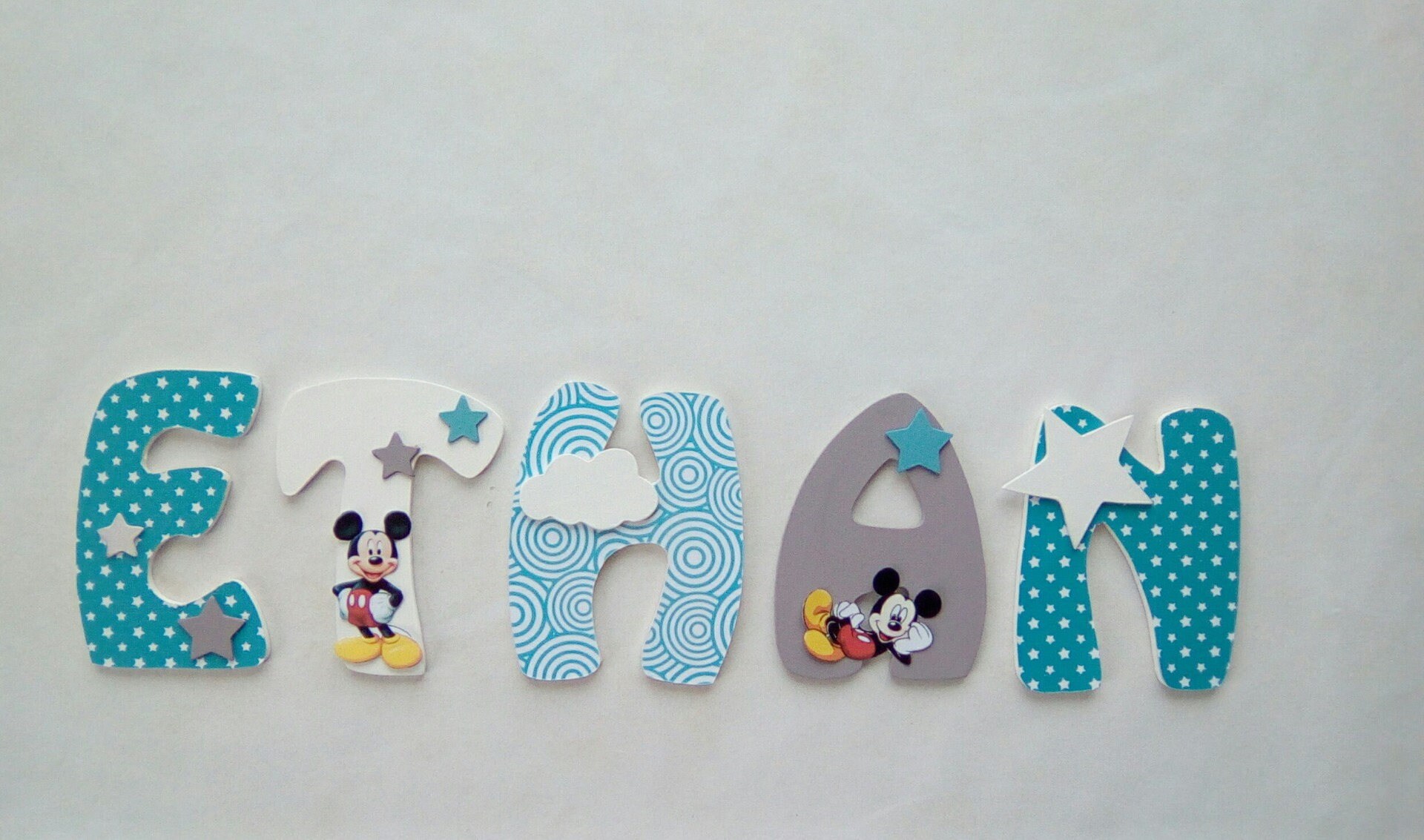 Lettres Prénom Bois/Lettres Décoratives/ à Coller/ Décoration Bois/ Cadeau de Naissance