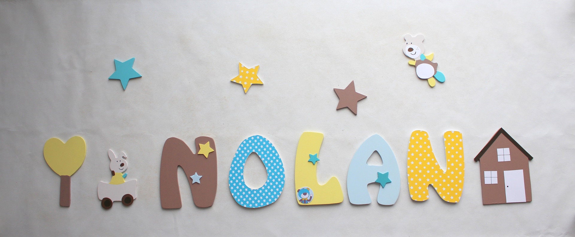 Décoration Prénom Lettres en Bois Théme Paddy