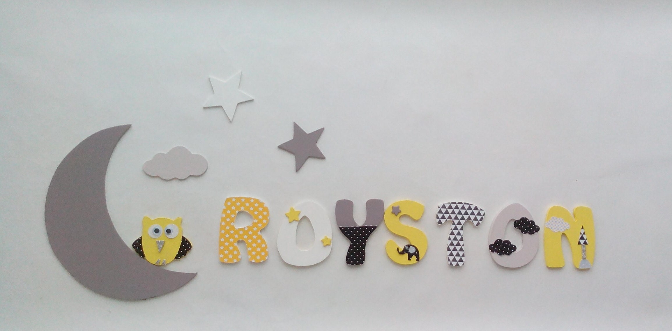 Lettre Prénom Bois, Lettres en Personnalisé, Plaque de Porte, Décoratives