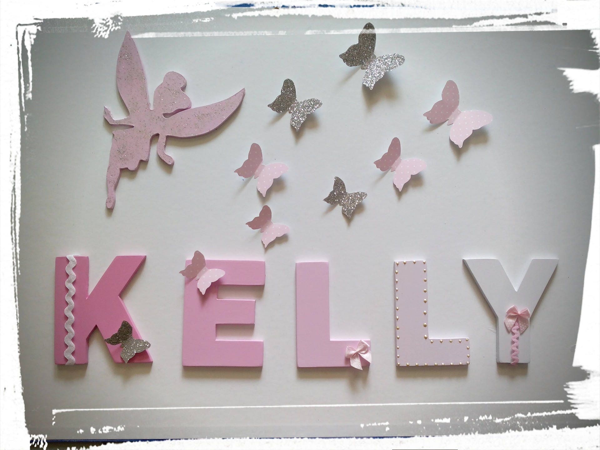 Lettres en Bois Prénom/ Plaque de Porte/ Lettres à Coller/ Personnaliser/ Décoration Chambre Enfants