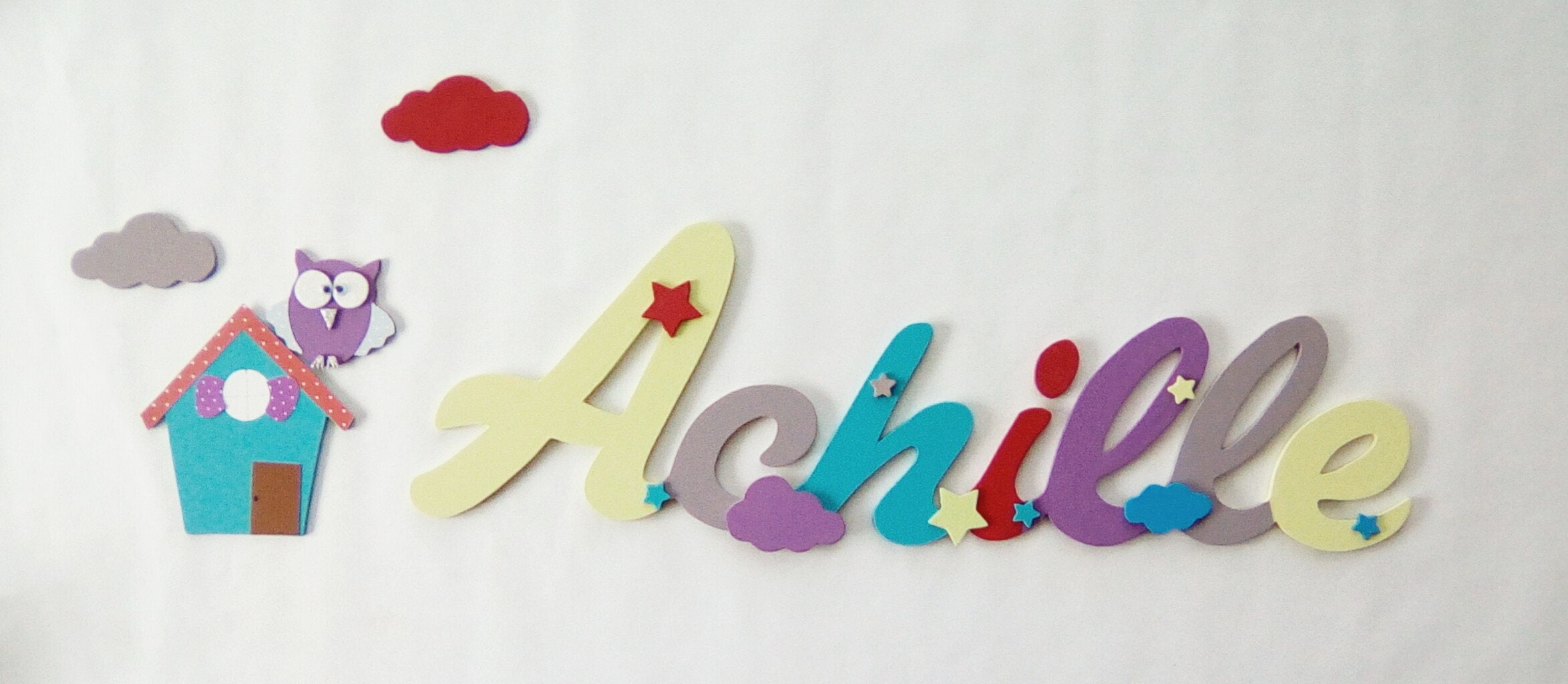 Lettres Décoratives, Lettres à Coller, Prénom en Bois, Décoration Murale