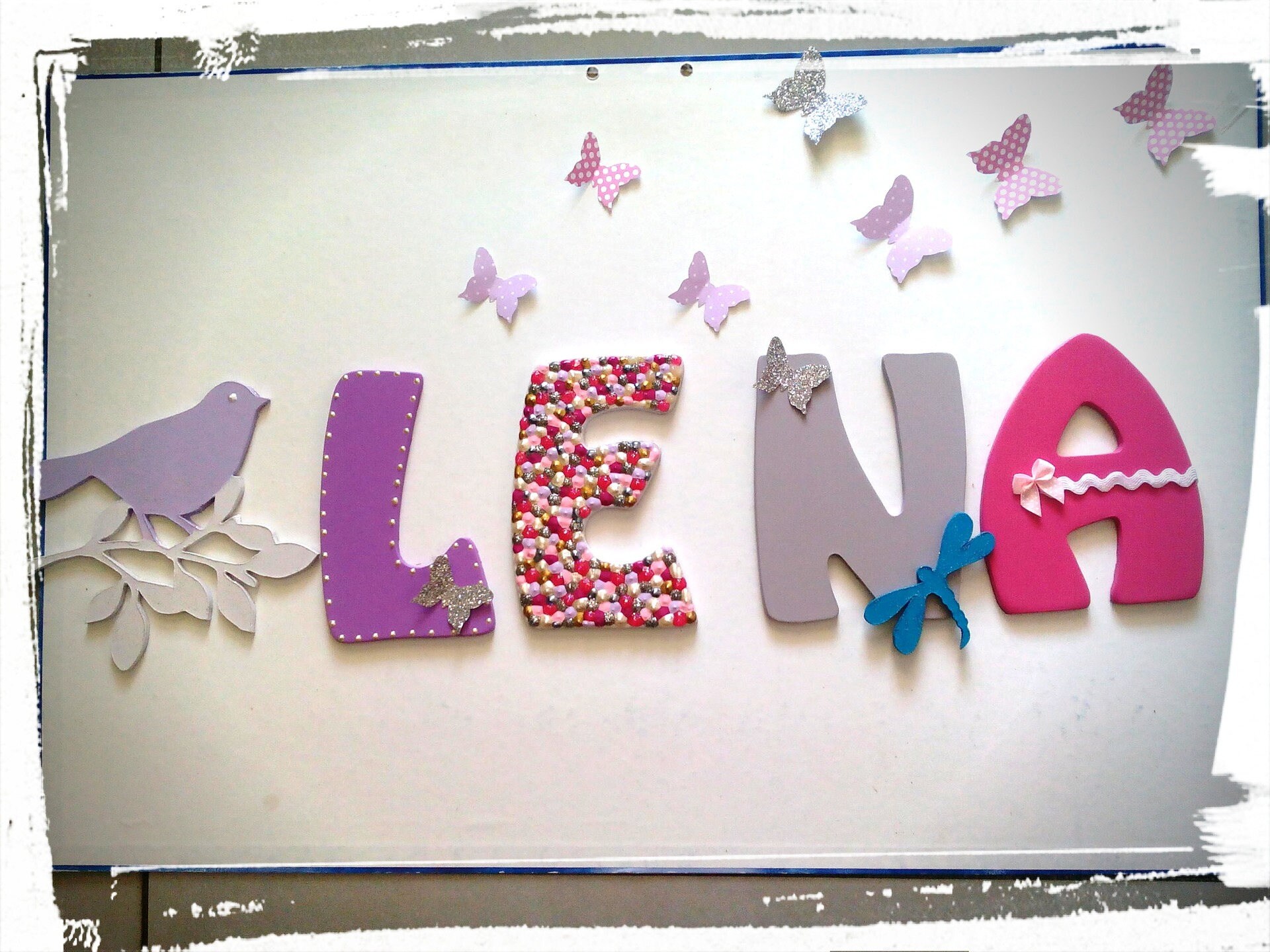 Lettres en Bois Prénom/ Lettres à Coller/ Décoratives/ Décoration Chambre Enfants/ Cadeau de Naissan