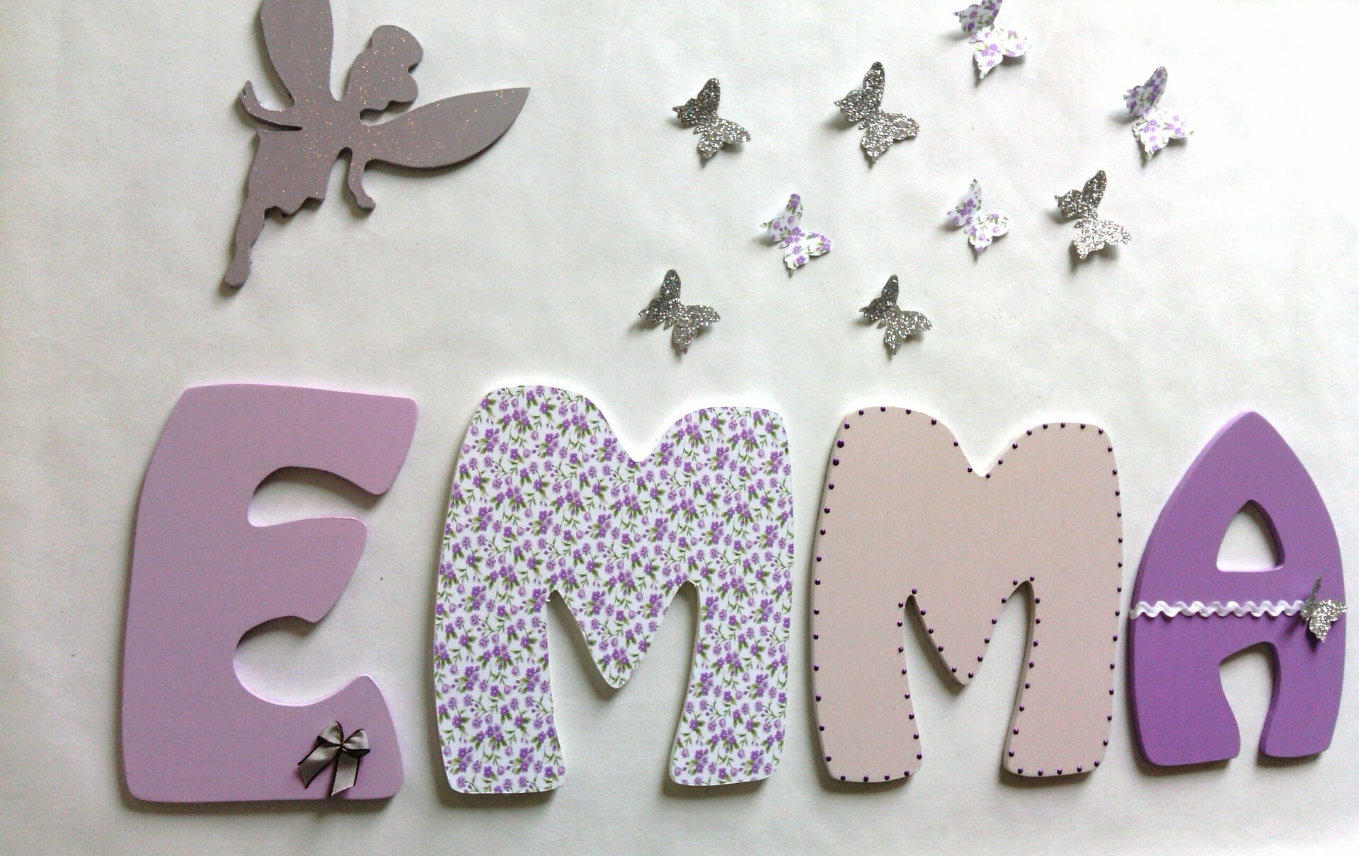 Lettres en Bois Prénom/ Lettres Décoratives/ à Coller/ Décoration Chambre Enfants