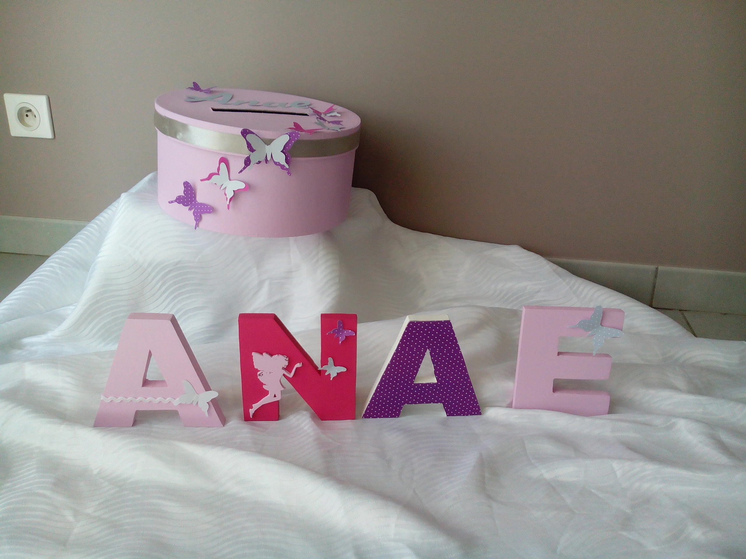 Lettre Prénom Bois, Lettres en Personnalisé, Plaque de Porte, Décoratives, à Poser, Décoration Baptê