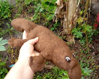 Wool felted Platypus Stuffed Animal felted animal wool filled Soft plush Soft Toy cruelty-free wool undyed wool Eco-friendly gift