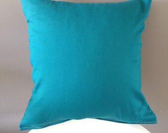 Housse de coussin bleu pétrole; 100% coton