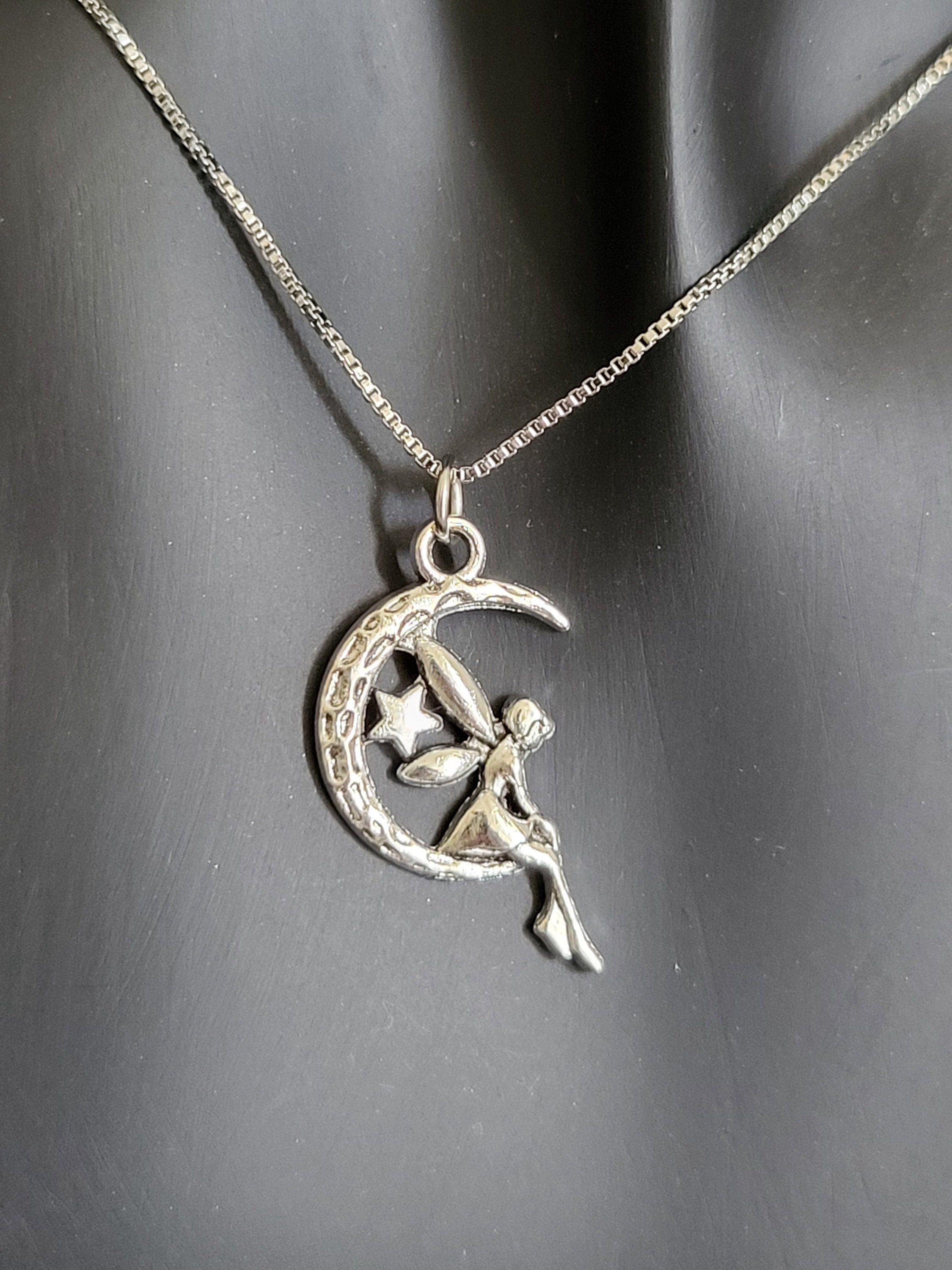 Lot De 5 Pendentifs Breloques Fée - Argent Tibétain 21x15mm - Neuf