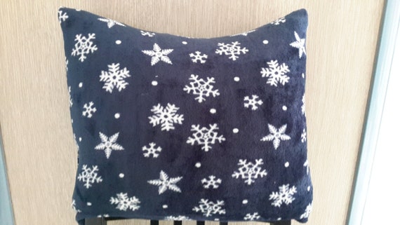 Pillow Cover Fleece Snowflakes Christmas Spirit Etsy