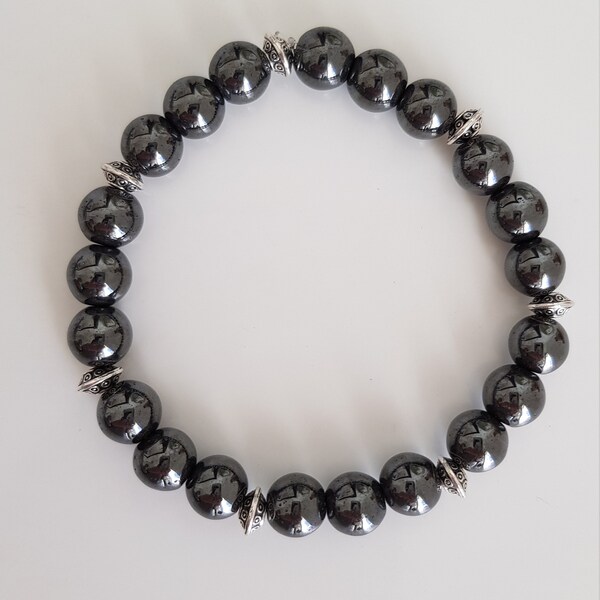 Bracelet de perles Hématite