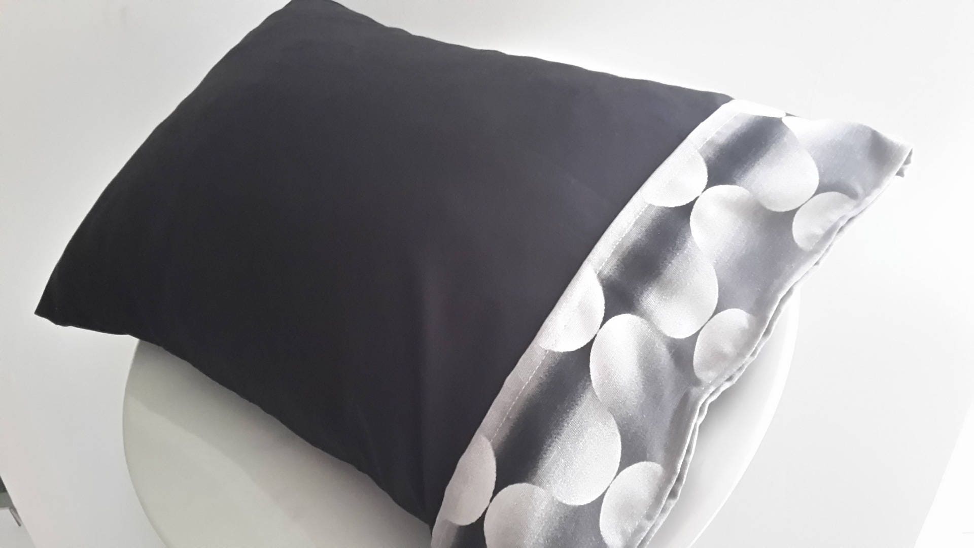 Housse de Coussin 50x30 cm Noir et Blanc