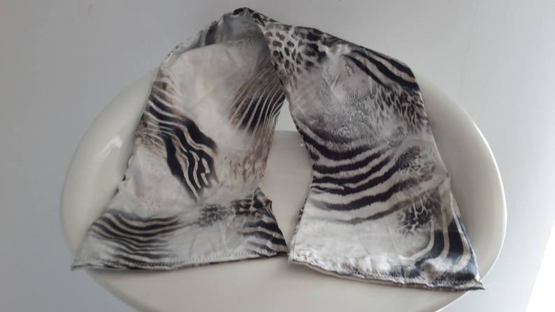 SAFARI satin scarf 100x17 cm image 2