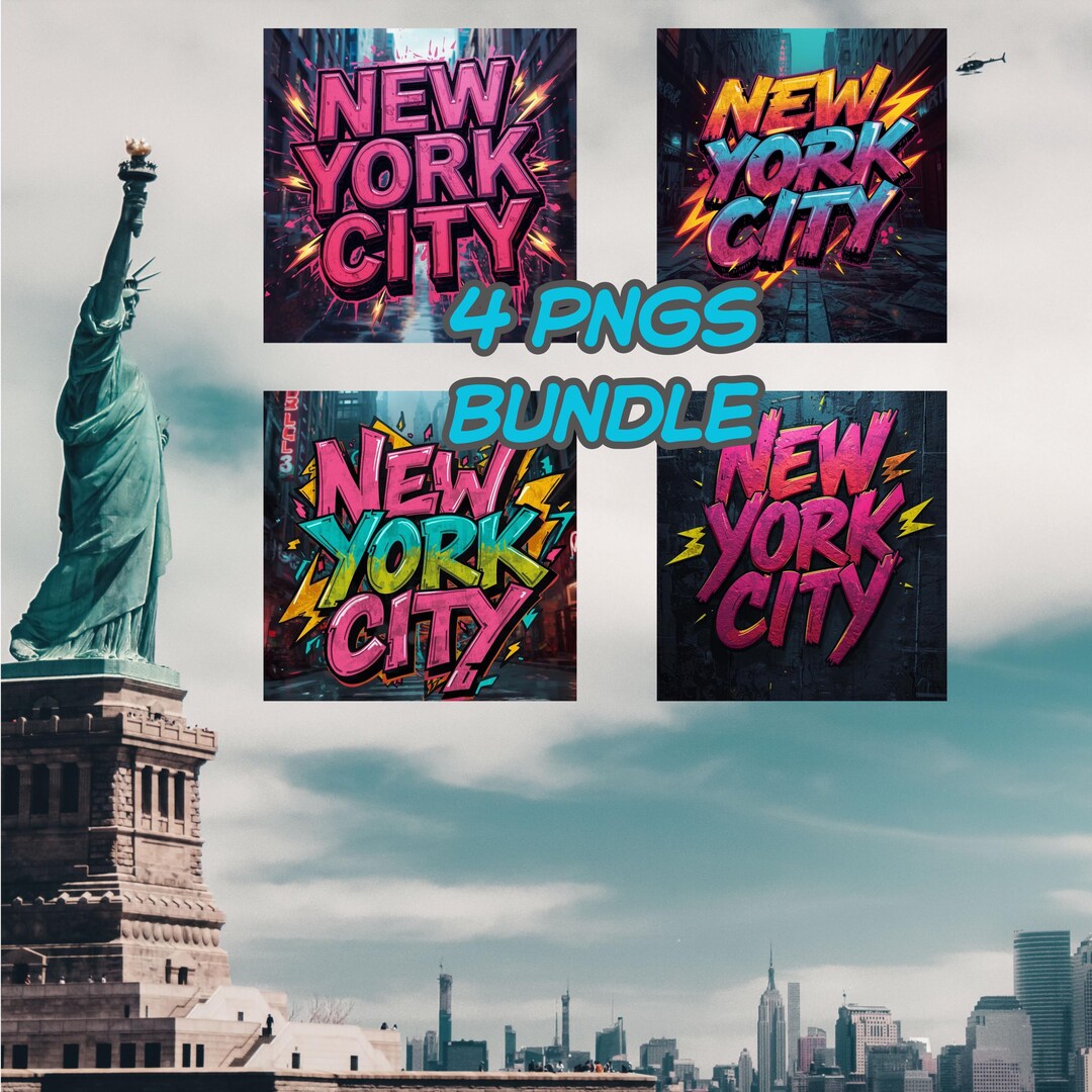 NYC Graffiti PNG Bundle: Urban Street Art Clipart Digital Download ...