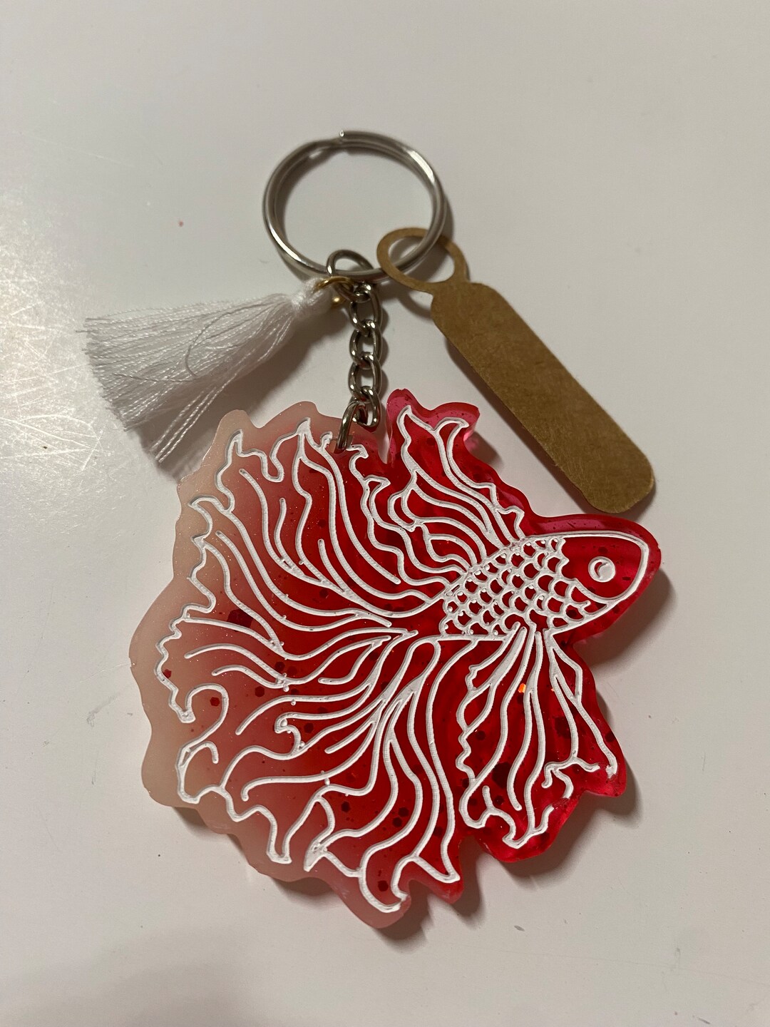 Betta Fish Keychain, Fish Keychains, Cute Keychain, Betta Fish Decor