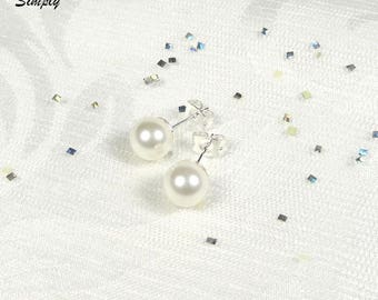 White Swarovski chips - Swarovski pearlescent buckles - Glamour Collection - 1 pearl wedding buckles, Swarovski wedding buckles, buckles