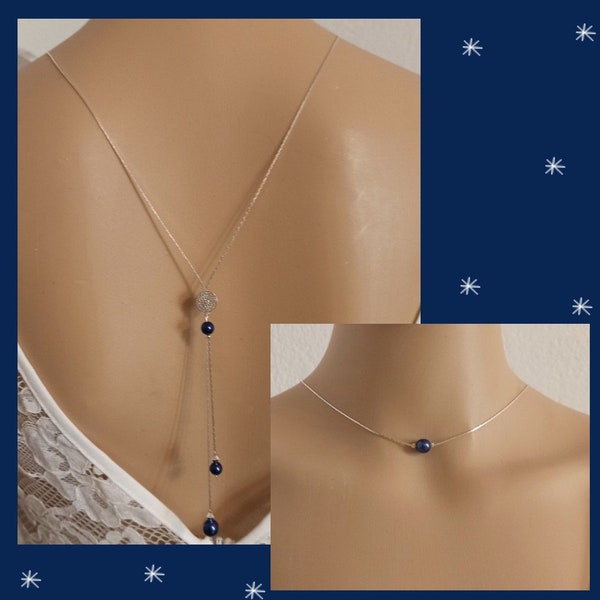 Bridal Back Necklace Etsy