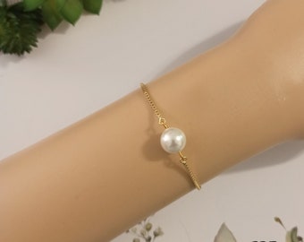 Bracelet mariage Swarovski, bracelet solitaire, bracelet fin mariage, bracelet chaine, bracelet doré, bracelet simple, bijoux mariage,mariée