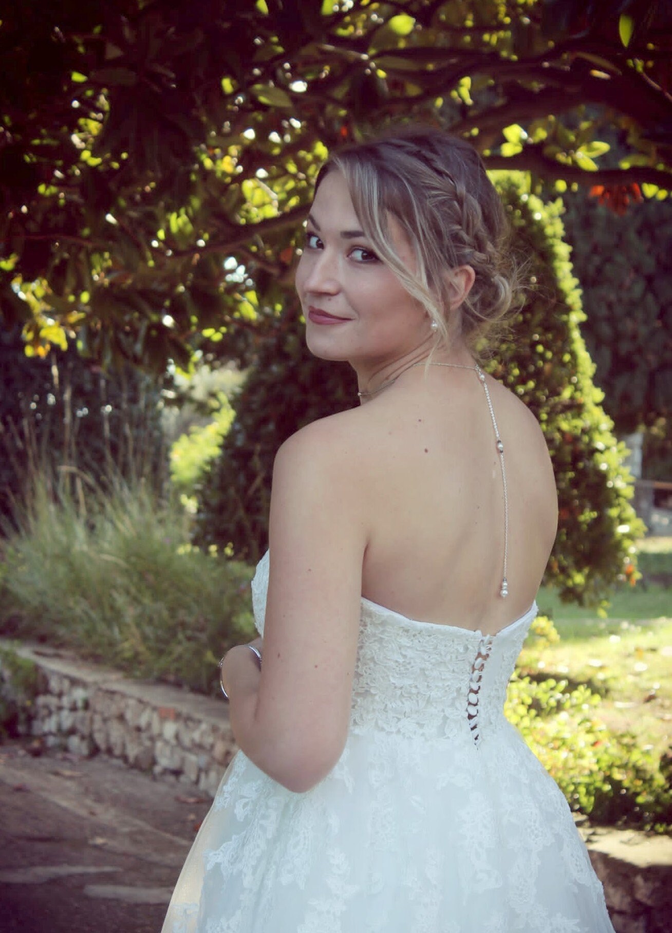 Erina 2 wedding back necklace, back jewel, back jewelry necklace, chain wedding necklace, wedding back necklace, bridal necklace, steel