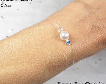 Bracelet mariage - Collection Glamour - bracelet Swarovski blanc cristal - Bracelet Diane - MARIAGE bijoux mariage bridal wedding bridesmaid