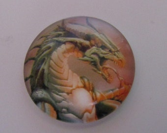 dragon cabochon, glass cabochon, cabochon 25mm