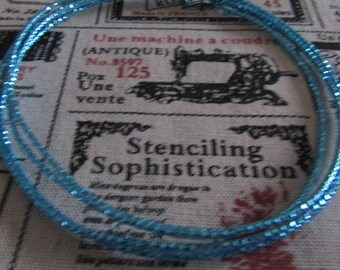 1.5meter of aluminum wire 2mm diameter hammered turquoise