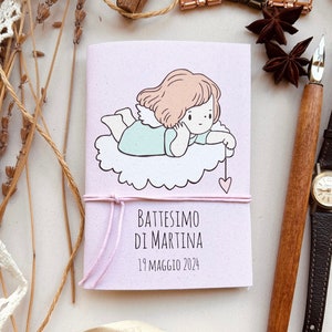 Piccole bomboniere per battesimo bambina con carta piantabile, bomboniere personalizzate per battesimo fatte a mano in carta riciclata