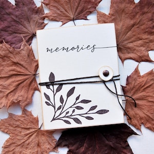 Mini album foto personalizzato fatto a mano in carta riciclata, mini album foto stampato a mano, regalo per amanti della fotografia