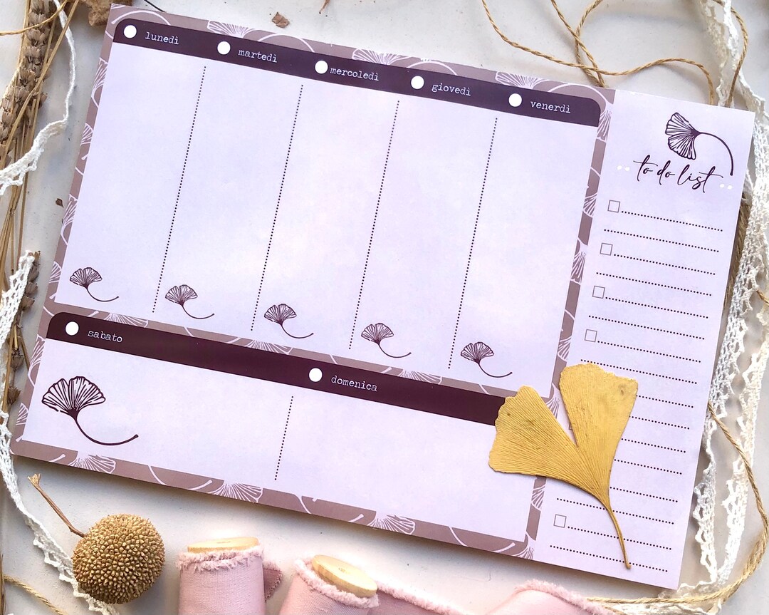 Papercraft Planner Handmade Weekly Planner With Recycled Paper, Handmade Sustainable ...