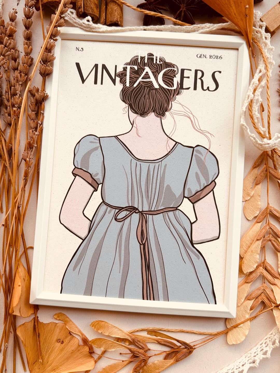 Regency Style Poster With Frame, Regency Style Print for Vintage Lovers ...