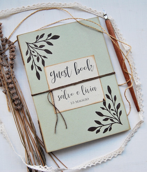 Guest book personalizzato a libro