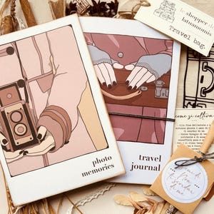 Eco box per donne che amano viaggiare, set di cartoleria da viaggio artigianale in carta riciclata, regalo per chi ama viaggiare