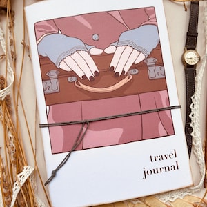 Diario di viaggio artigianale a righe in carta riciclata, diario di viaggio ecosostenibile a righe, per chi ama viaggiare, regalo per lei