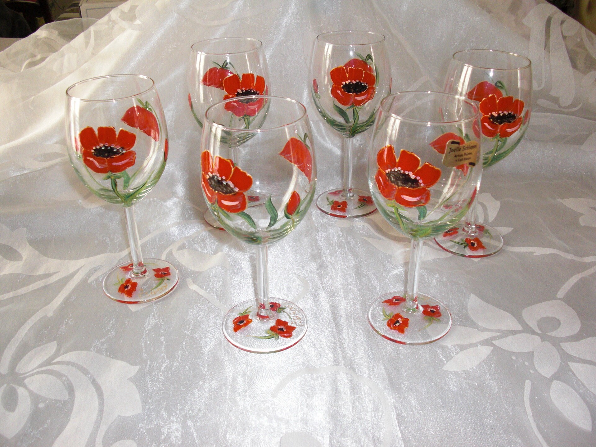 Verres A Vin Coquelicots