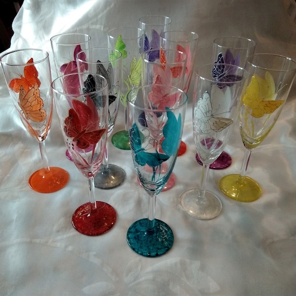 SERVICE 6 FLUTES PAPILLONS