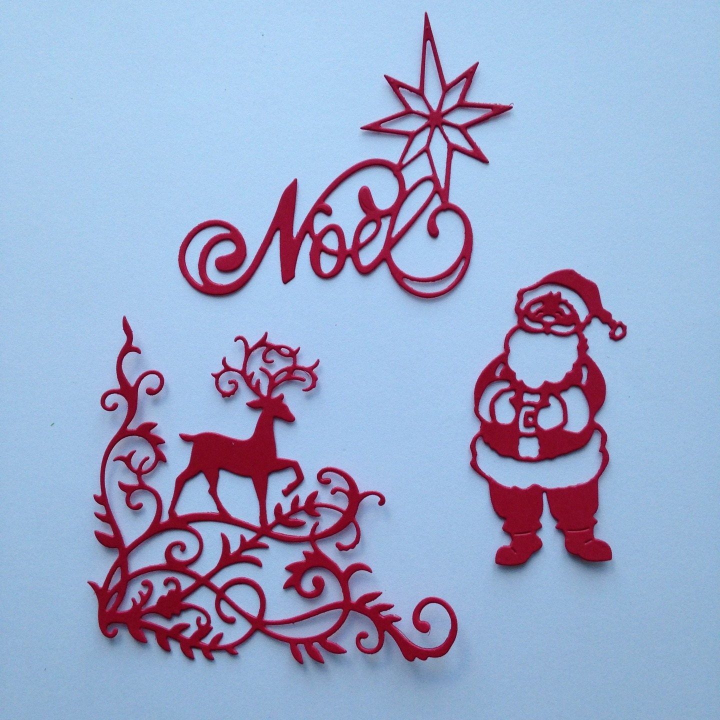 Découpes Père Noël Renne scrapbooking embellissement album Etsy