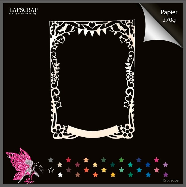 Cut Out Frame Scrapbooking Birthday Garland Bird Heart Star Etsy