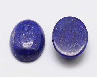 Perle cabochon lapis lazuli naturelle ovale 25x18 mm ,lot de 2 pcs