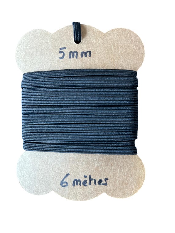 Elastic Black 3mm (5 metres) Elastic Black 3mm (5 metres)