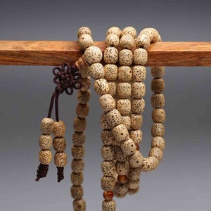 Perles Naturelles en Étoiles et Lune Bodhi 9x 8 mm ,Lotus Bodhi Prayer Mala Beads,lot de 10 perles image 3