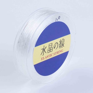 Transparent stretch thread 0.7 mm thick spool of 45 meters