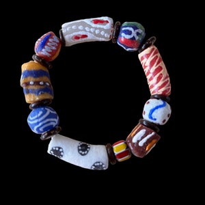 African bead from Ghana, mix of 10 beads