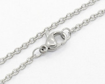60 cm stainless steel necklace, sold in pairs