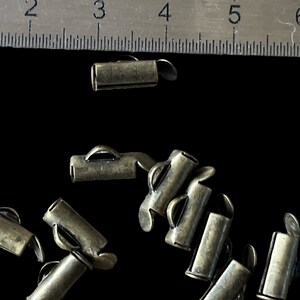 Pinces de métal tube ouvert,metal bronze 10x6mm,lot de 48 pièces image 2