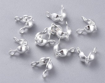 Knot covers in 304 stainless steel, silver, set of 10 pieces