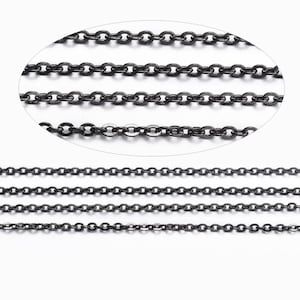 304 stainless steel chain, black, sold by the meter